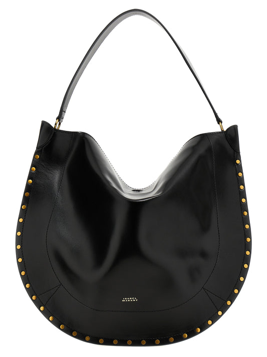 Isabel Marant smooth leather hobo bag with PP0200FAB2C02M01BK