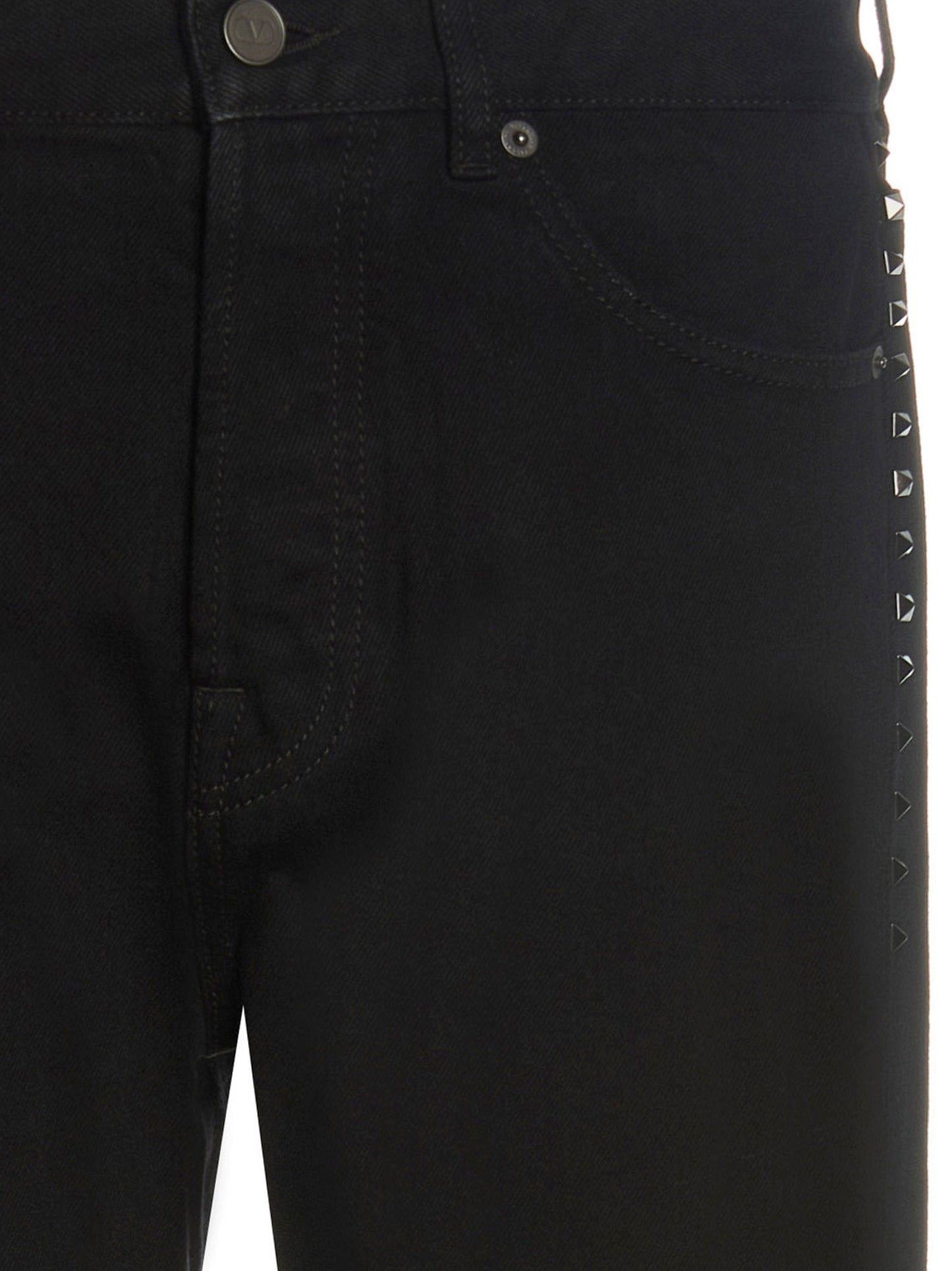 Valentino Garavani VALENTINO 'BLACK UNTITLED' JEANS 2V3DE01T93P0NO