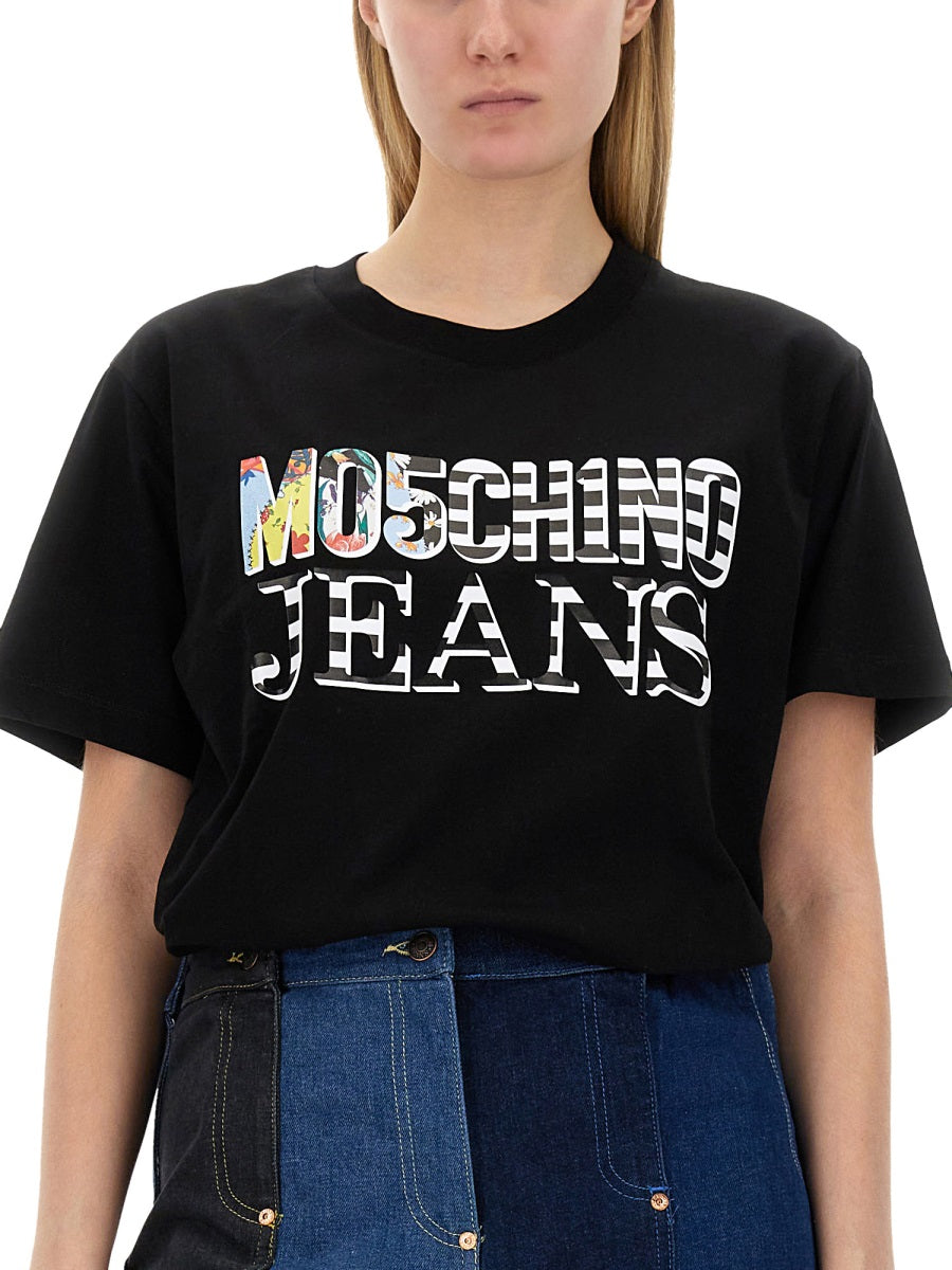 MOSCHINO JEANS T-SHIRT WITH LOGO 070337622555