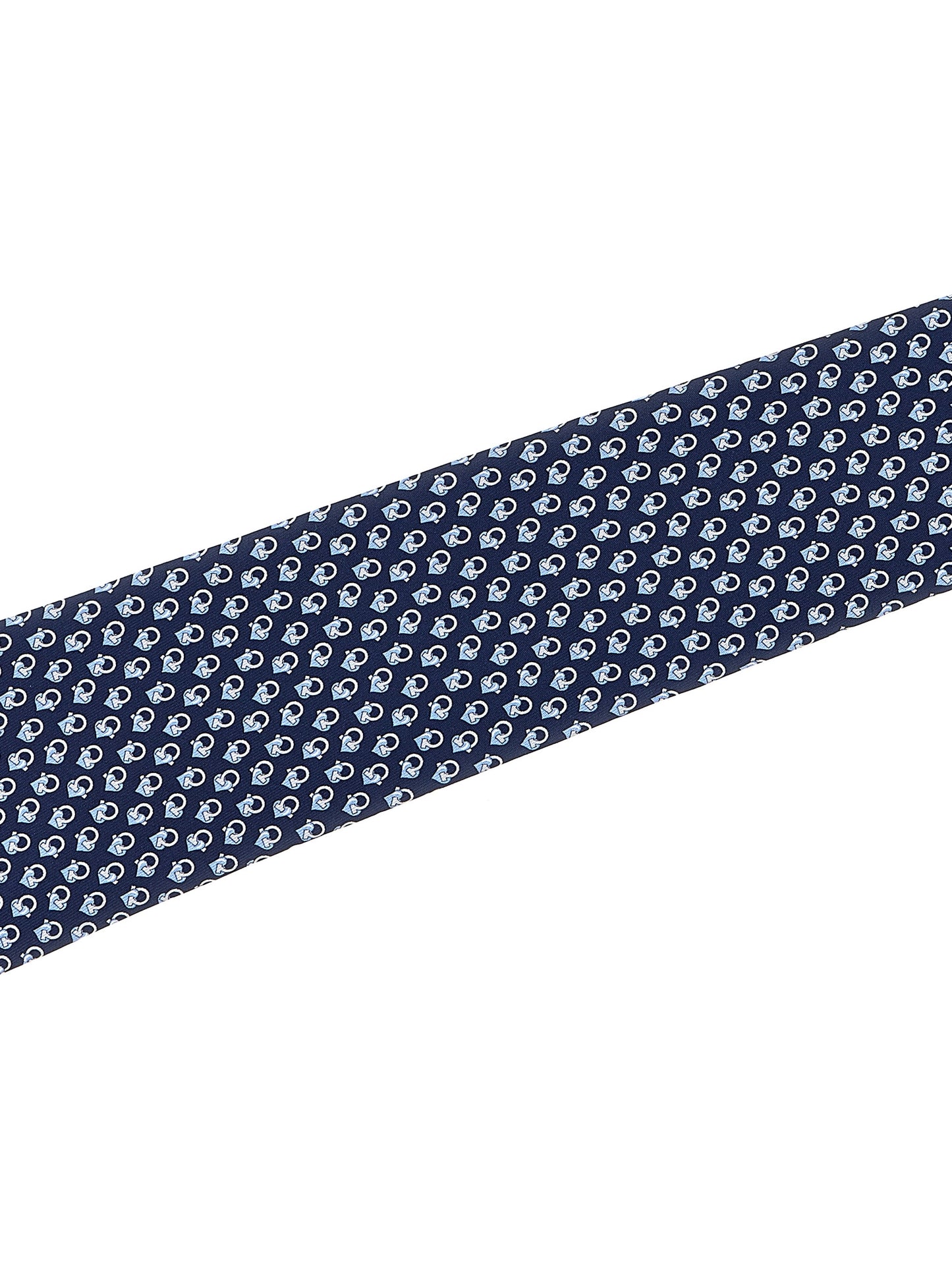 FERRAGAMO PRINTED TIE 774066FNAVY