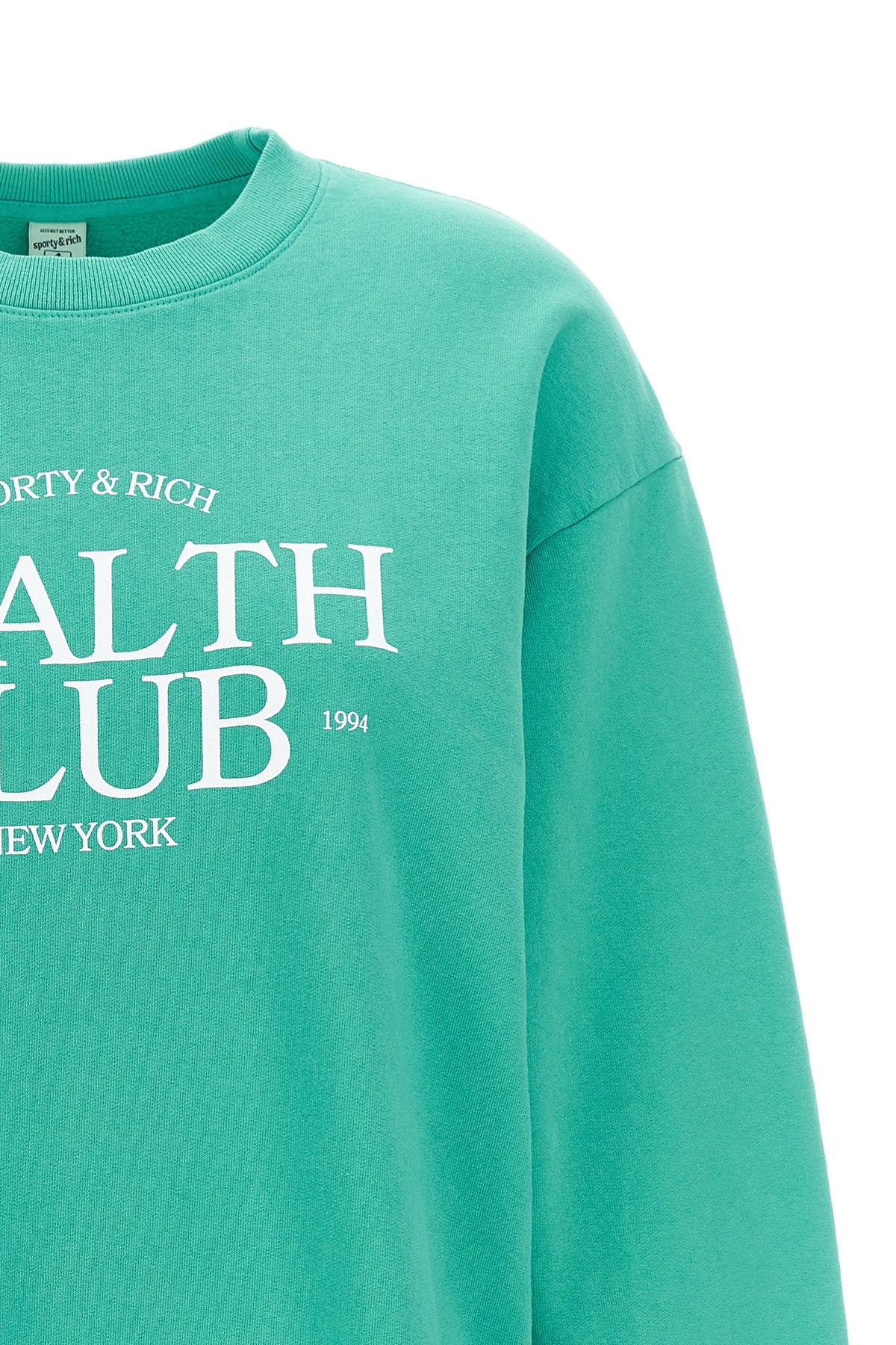 Sporty & Rich 'HEALTH CLUB' SWEATSHIRT CR855FTFADEDTEAL