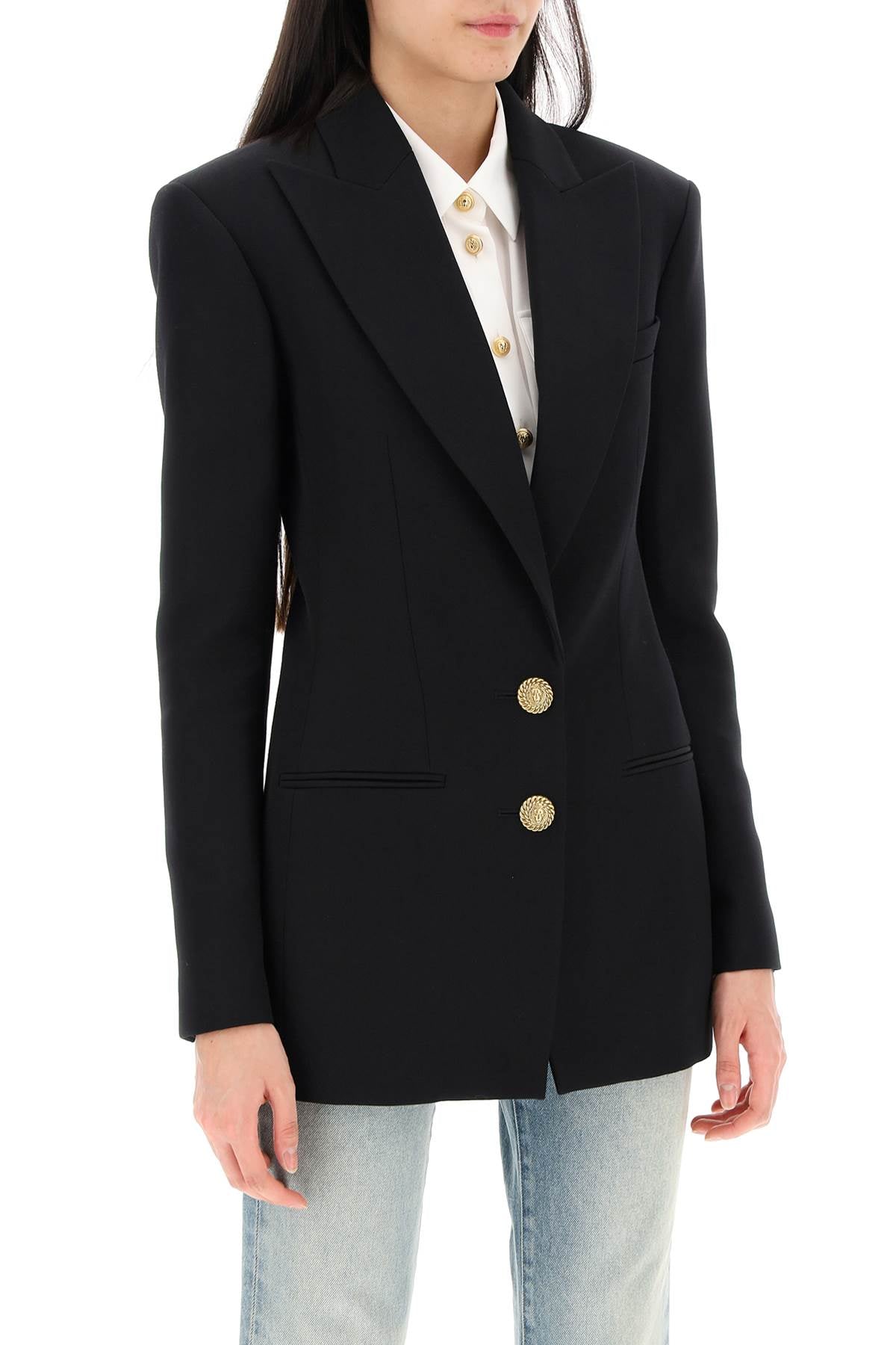 Balmain fitted single-breasted blazer CF1SE055WC090PA