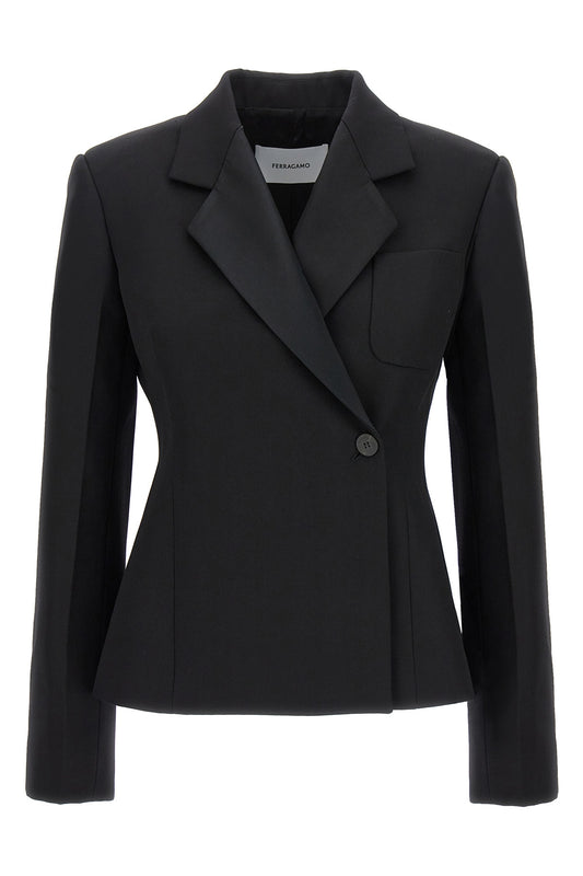 FERRAGAMO 'TUXEDO' BLAZER 769897NERO