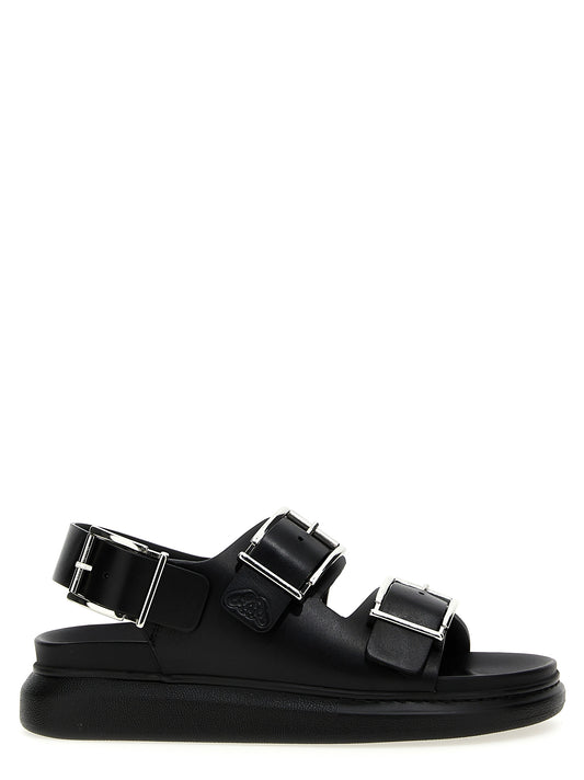 Alexander McQUEEN BUCKLES LEATHER SANDALS 782466WIEU31081