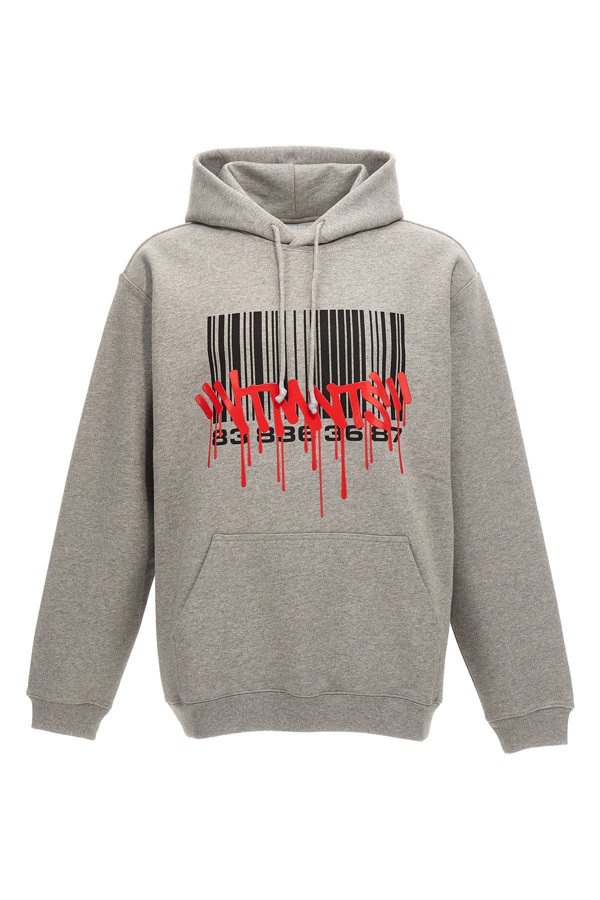 VTMNTS 'GRAFFITI BIG BARCODE' HOODIE VL18HD300GGREYMELANGE