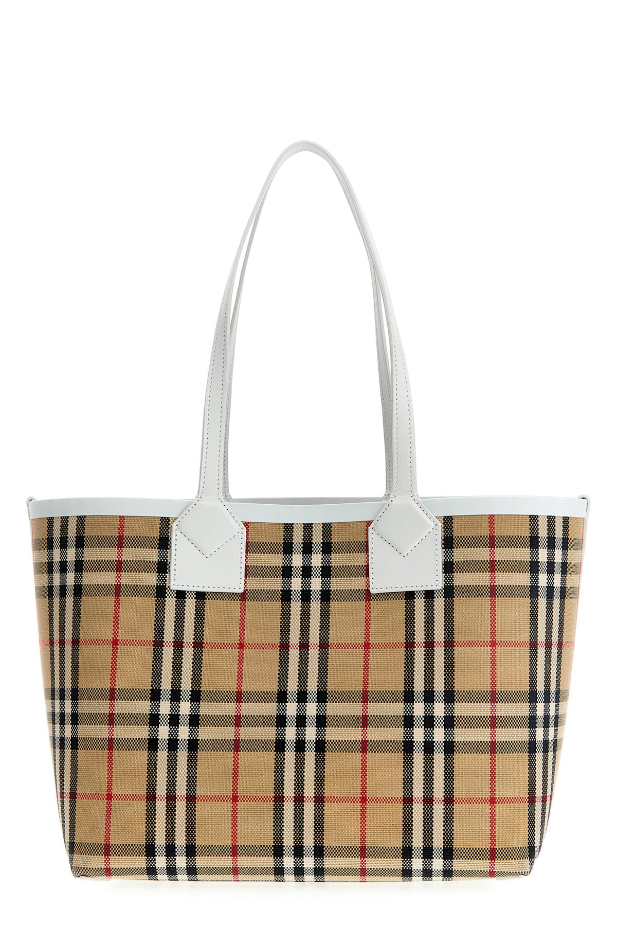 Burberry 'TOTE LONDON' SMALL SHOPPING BAG 8072331VINTAGECHECKWHITE