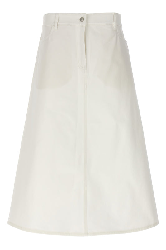 Studio Nicholson 'BARINGO' MIDI SKIRT BARINGOWHITE