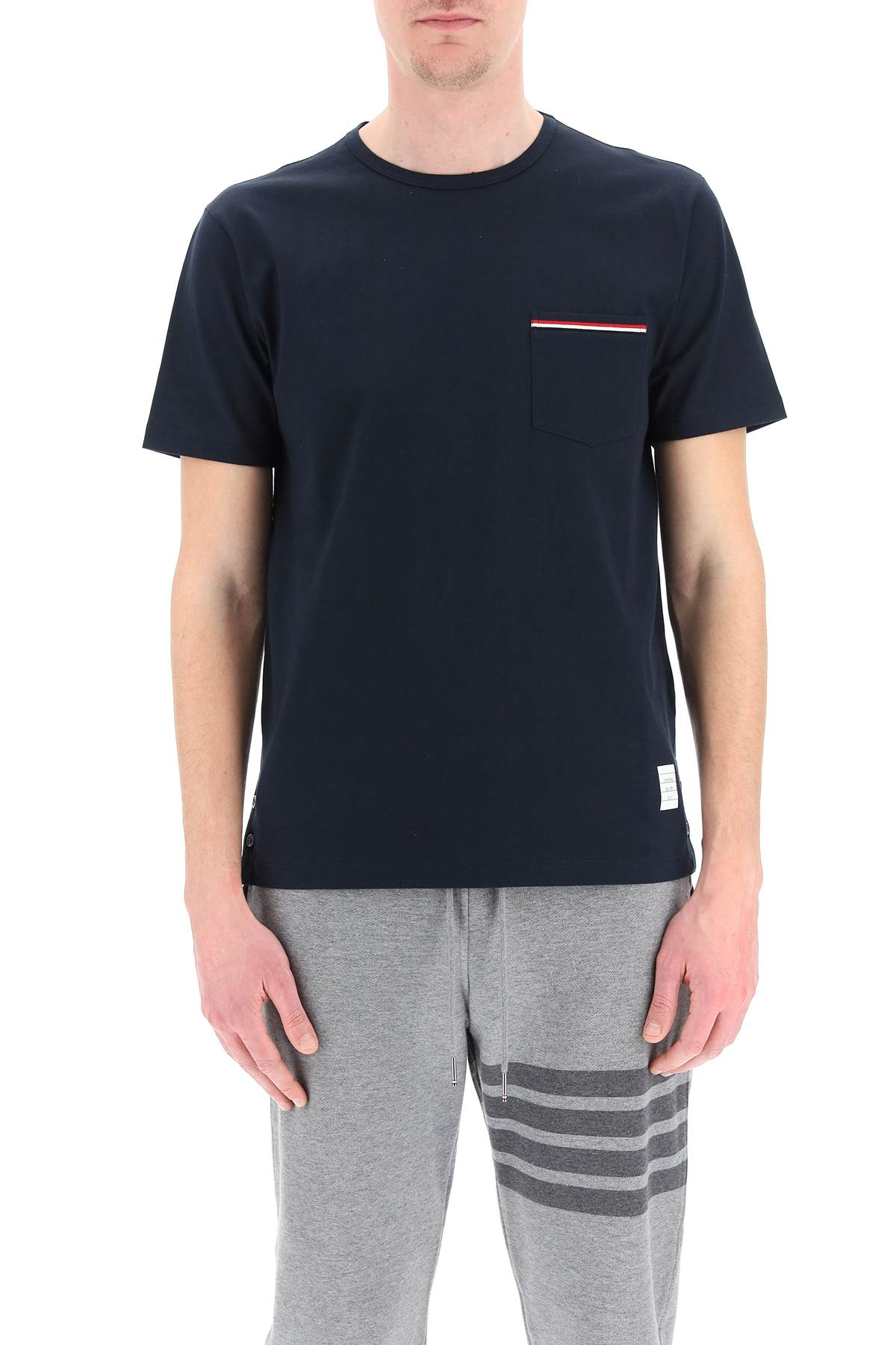 Thom Browne t-shirt with tricolor pocket MJS010A01454415