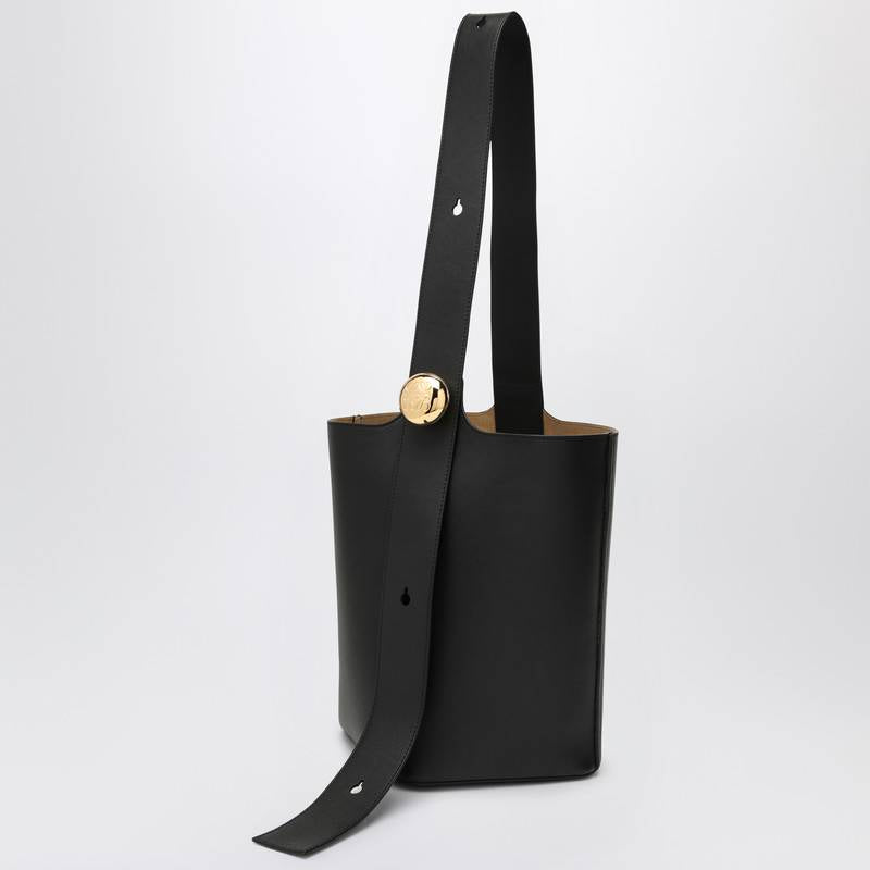 LOEWE Black calfskin Pebble Bucket medium bag AANBBBWX01LEQ_LOEW-1100