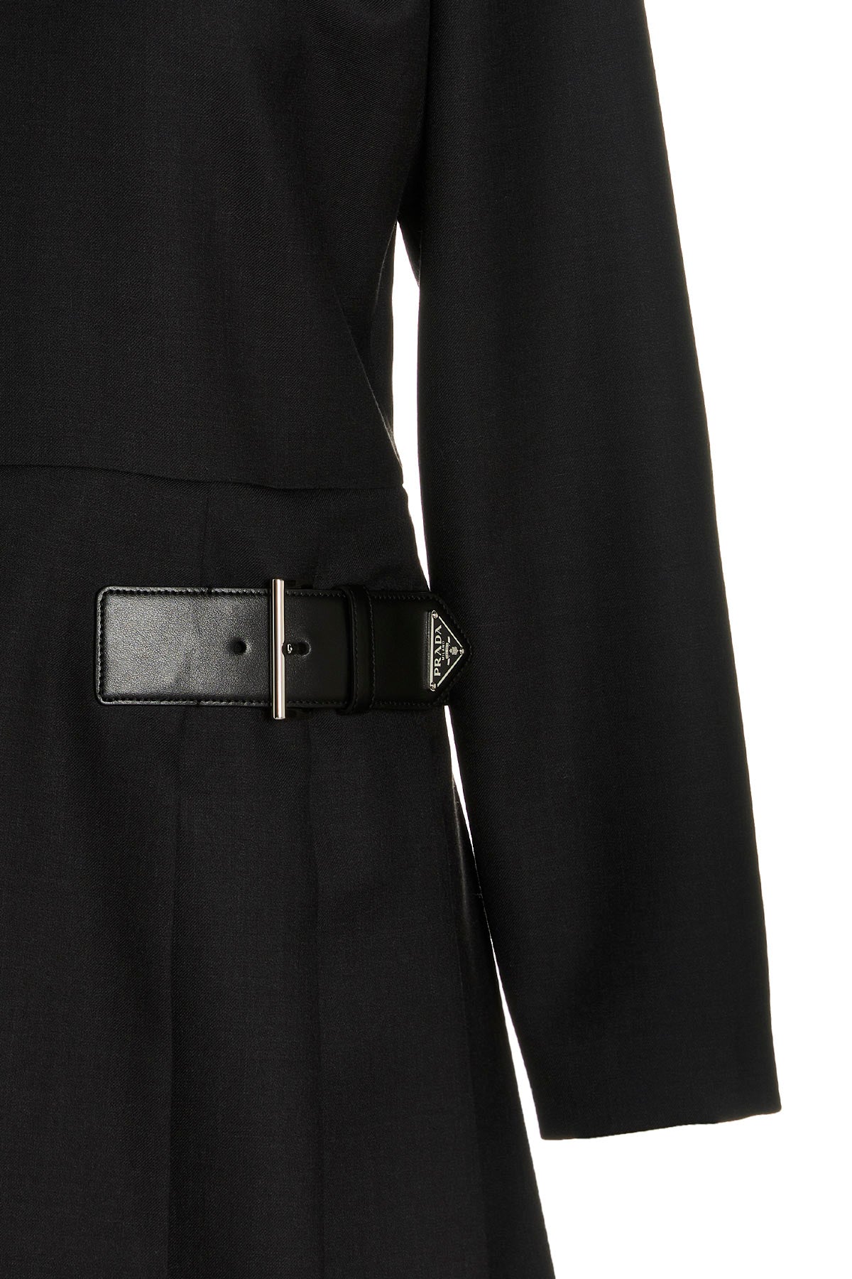 Prada LOGO BUCKLE GABARDINE DRESS P3H41E11NFF0308