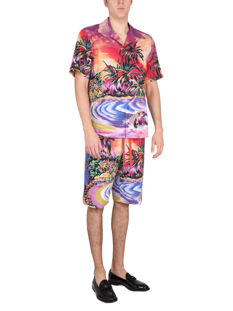 Dolce & Gabbana BERMUDA SHORTS WITH HAWAII PRINT GV37ATHH5C5HF4HF