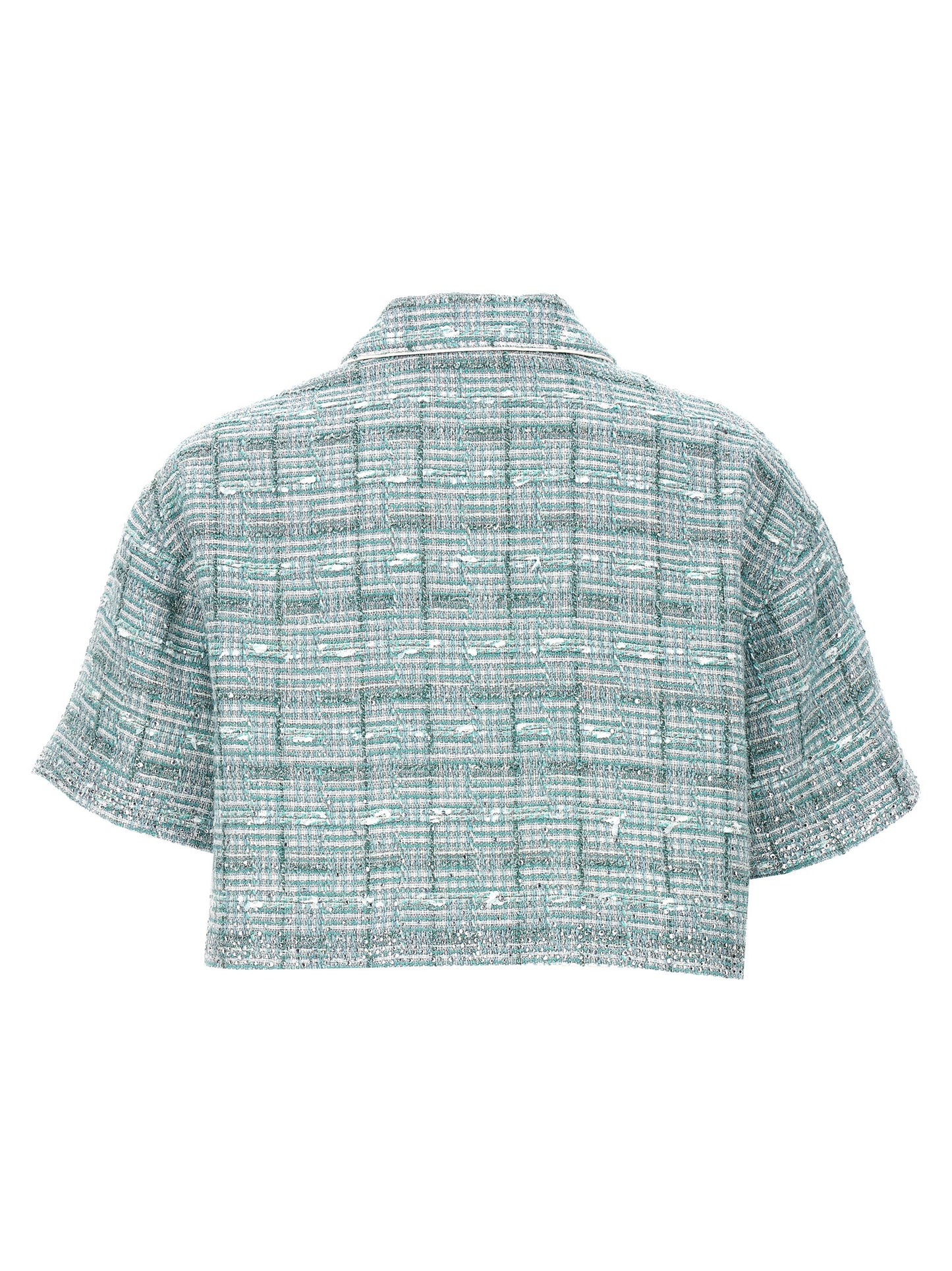 AMIRI CROPPED CRYSTAL SHIRT AWSTCA1001GREEN