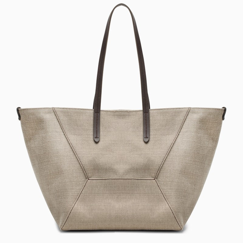 Brunello Cucinelli Rope-coloured shopper bag in cotton and linen MB8TD2571COO_CUCIN-C216