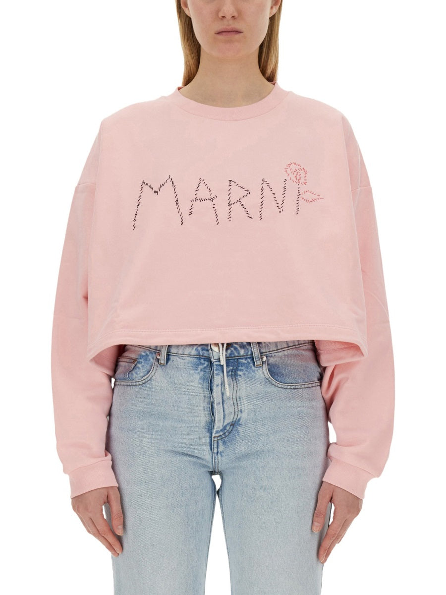 Marni SWEATSHIRT WITH LOGO FLJE0198S1UTC27500C16