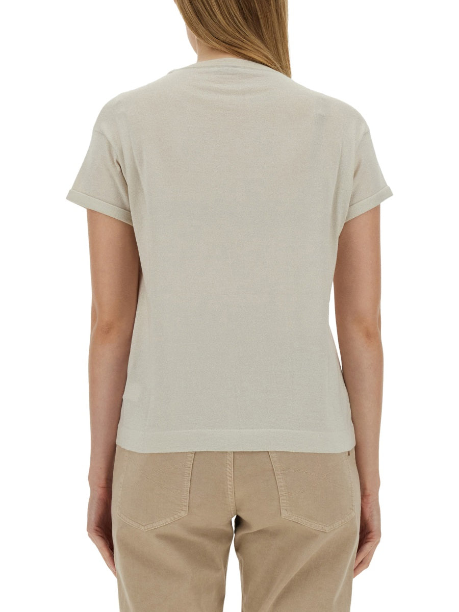 Brunello Cucinelli CASHMERE AND SILK T-SHIRT M41810000C9443