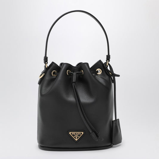 Prada Small black leather bucket 1BE067WOH2CYSP_PRADA-F0002