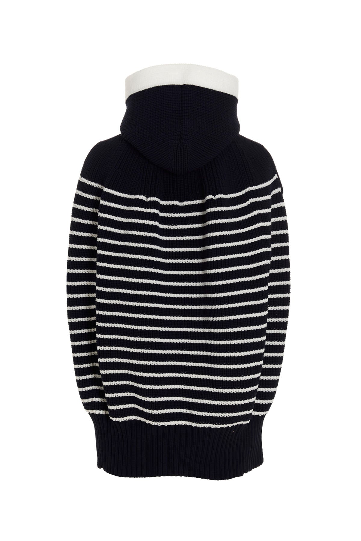 sacai STRIPED HOODED CAPE 2306489201