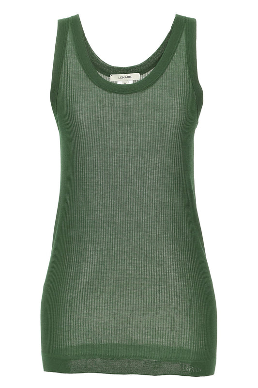 LEMAIRE 'SEAMLESS RIB' TANK TOP TO1156LK1017GR627