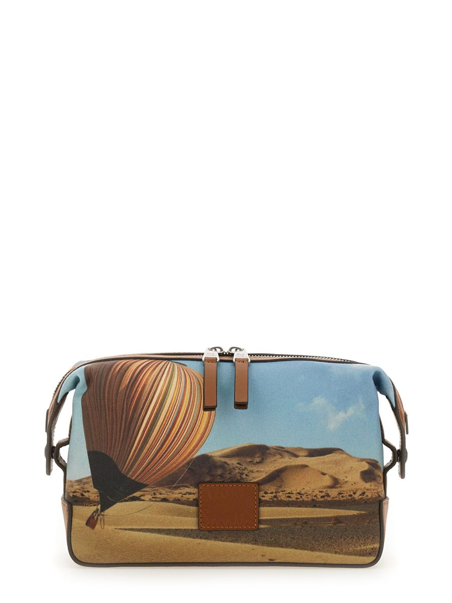 Paul Smith BEAUTY CASE WITH "SIGNATURE STRIPE BALLOON" PRINT M1A-7406-MBALLOPR