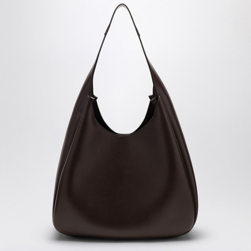 Stella McCartney Black Leather Hobo Bag with Logo 7B0102W8542P_STELL-2012