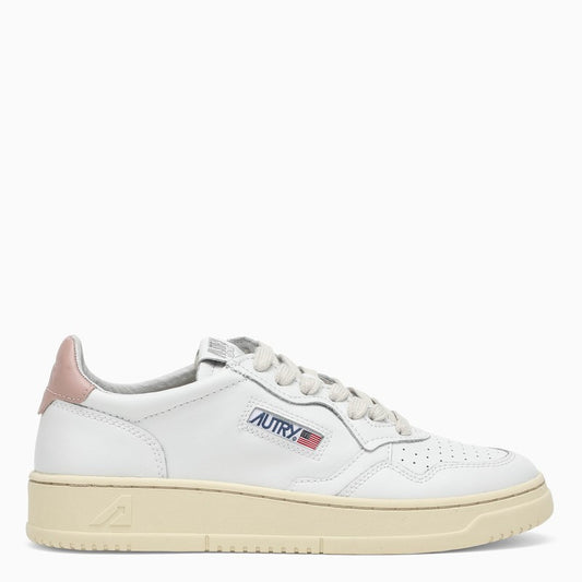 AUTRY White/pink leather Medalist sneakers AULWLL16M_AUTRY-WHP