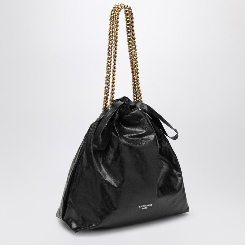 Balenciaga Crush medium tote bag black leather 742941210ITP_BALEN-1000