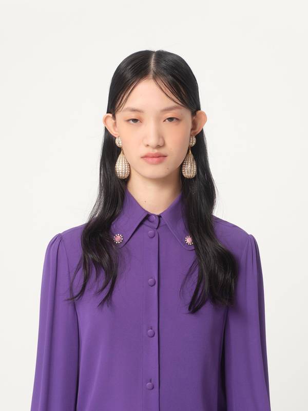 Valentino Garavani Shirts Purple 6B3AB7A51MHR1B