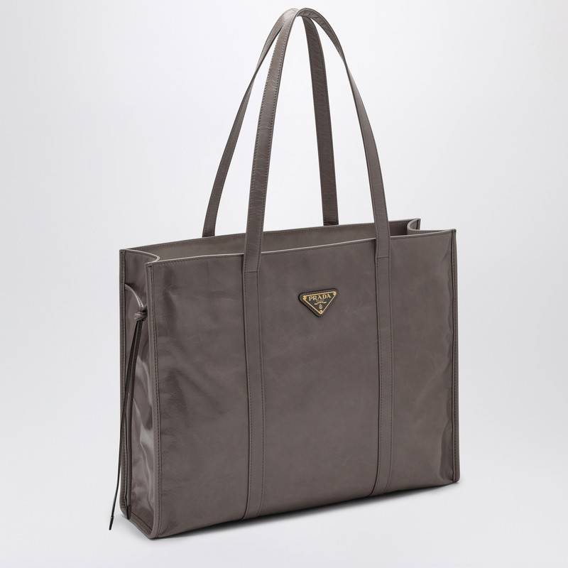 Prada Large grey leather shopping bag 1BG460OON2CYRQ_PRADA-F03SF