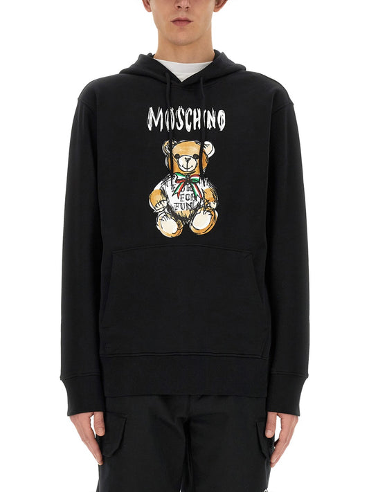 MOSCHINO "DRAWN TEDDY BEAR" SWEATSHIRT 171602281555