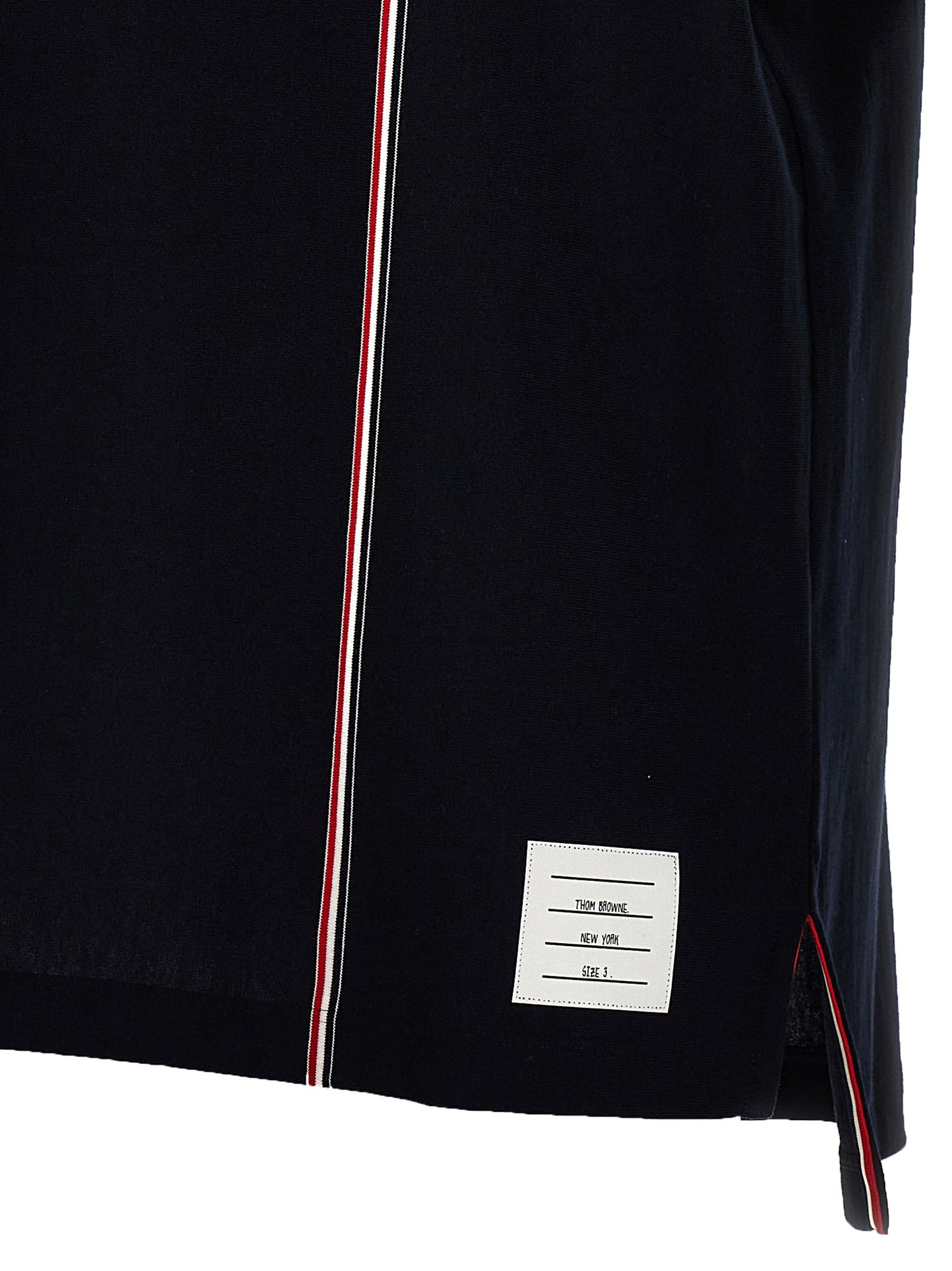 Thom Browne crewneck t-shirt with tricolor intarsia MJS252AJ0138415