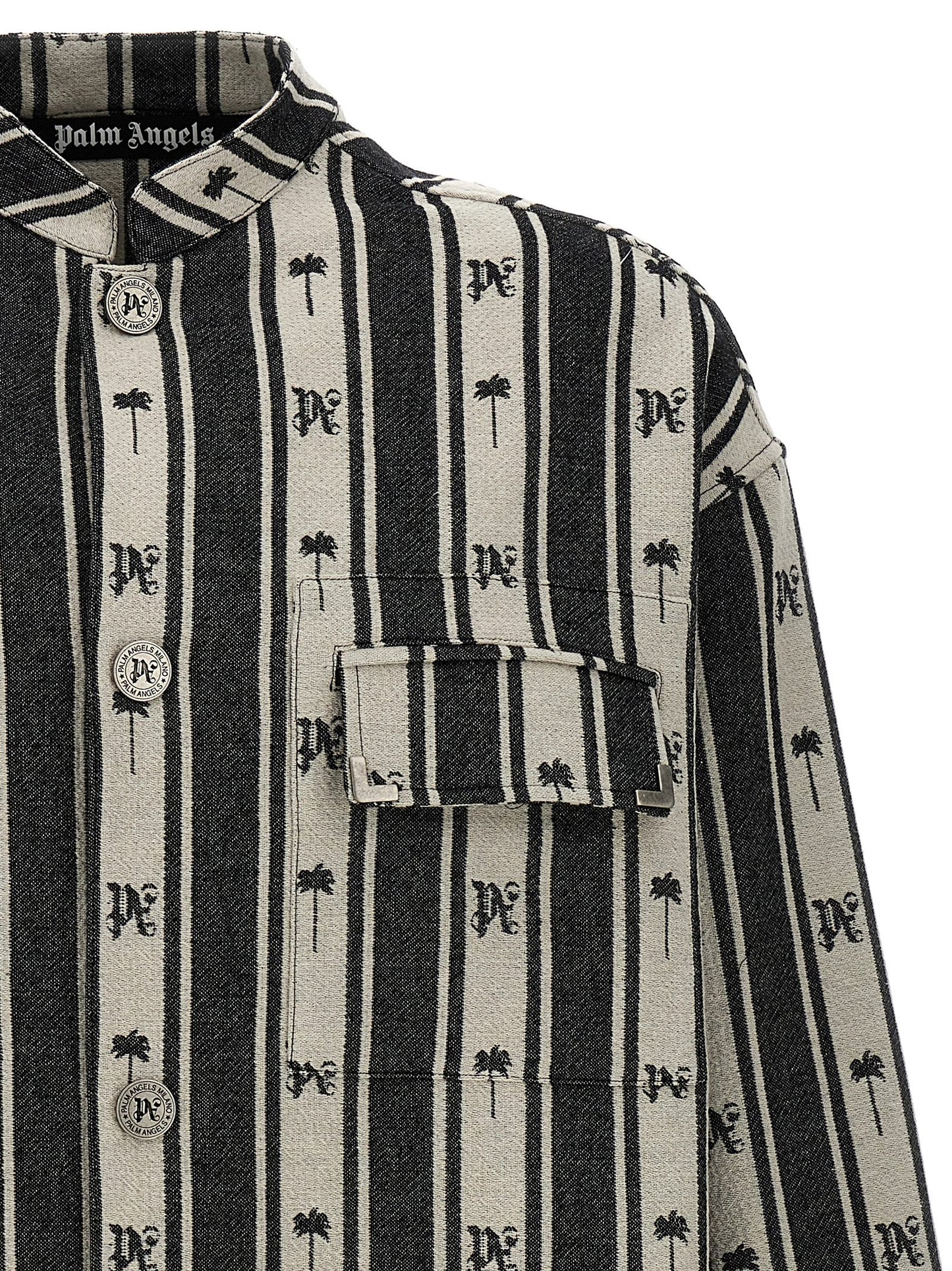 Palm Angels 'METAL FRAME STRIPES' OVERSHIRT PMES027S24FAB00103100310