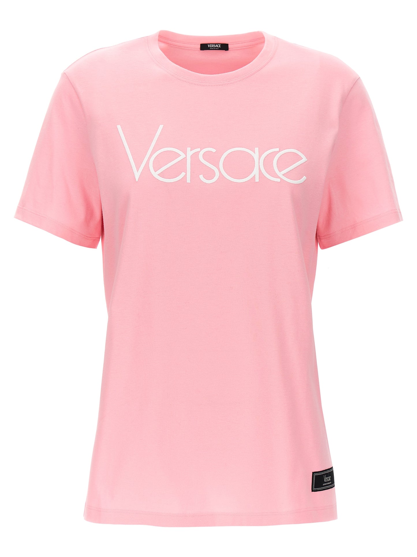 VERSACE LOGO EMBROIDERY T-SHIRT 10142731A091202P450