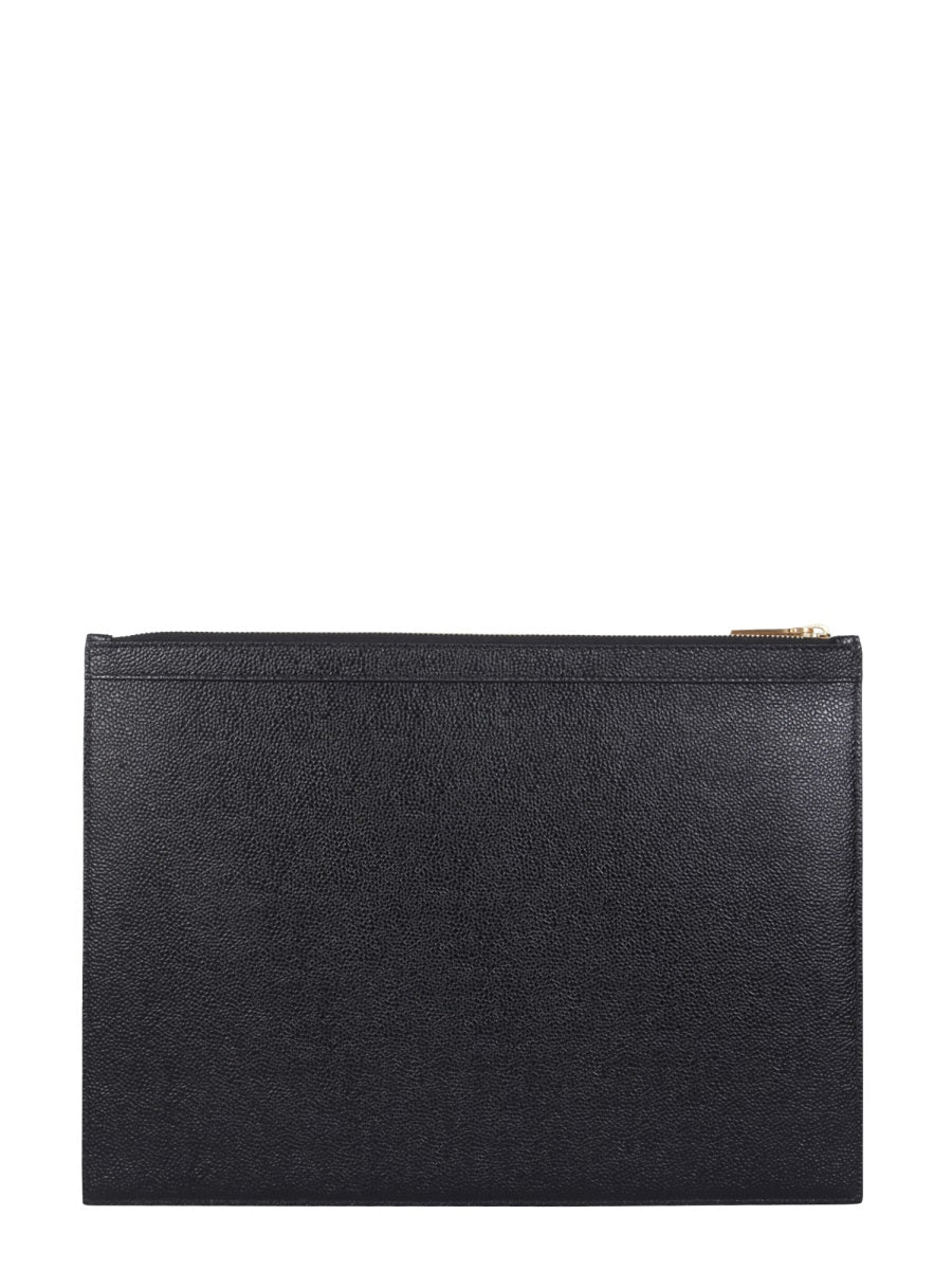 Thom Browne MEDIUM DOCUMENT HOLDER WITH ZIP MAC054A00198001