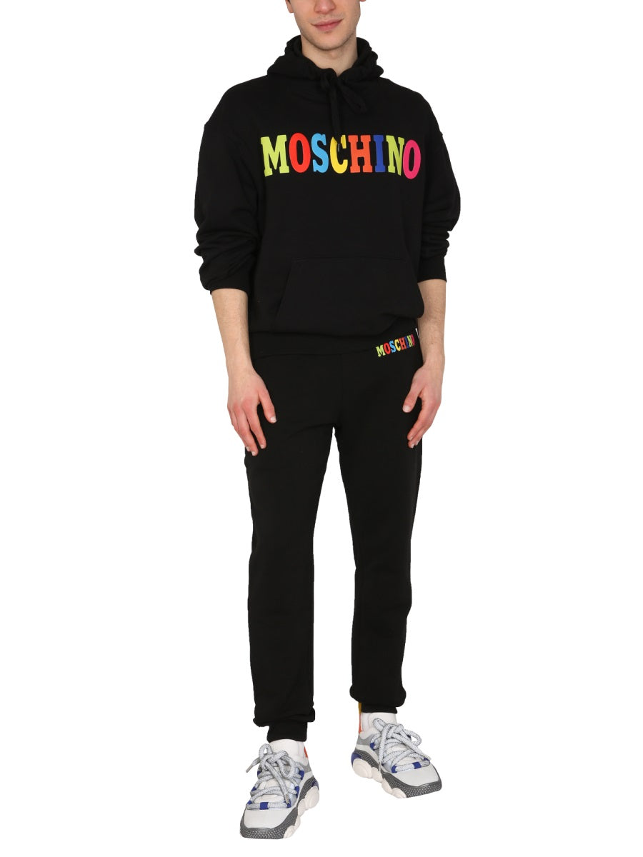 MOSCHINO MULTICOLOR LOGO JOGGING PANTS  034902281555