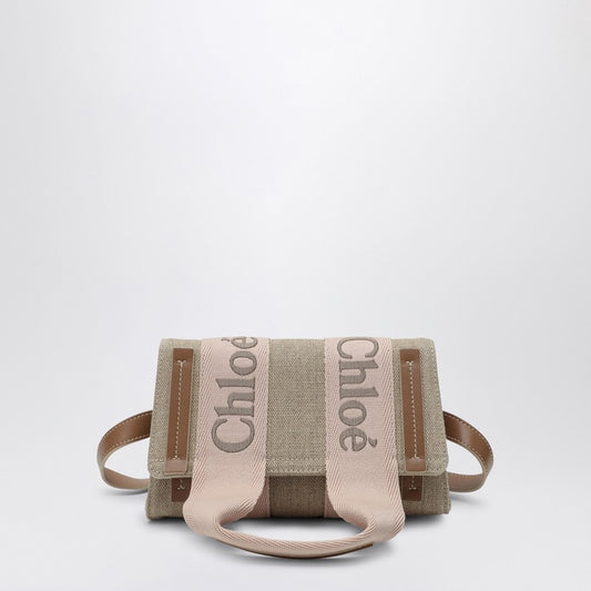 Chloé Woody beige/pink canvas waist bag CHC24AS681L17P_CHLOE-26Y