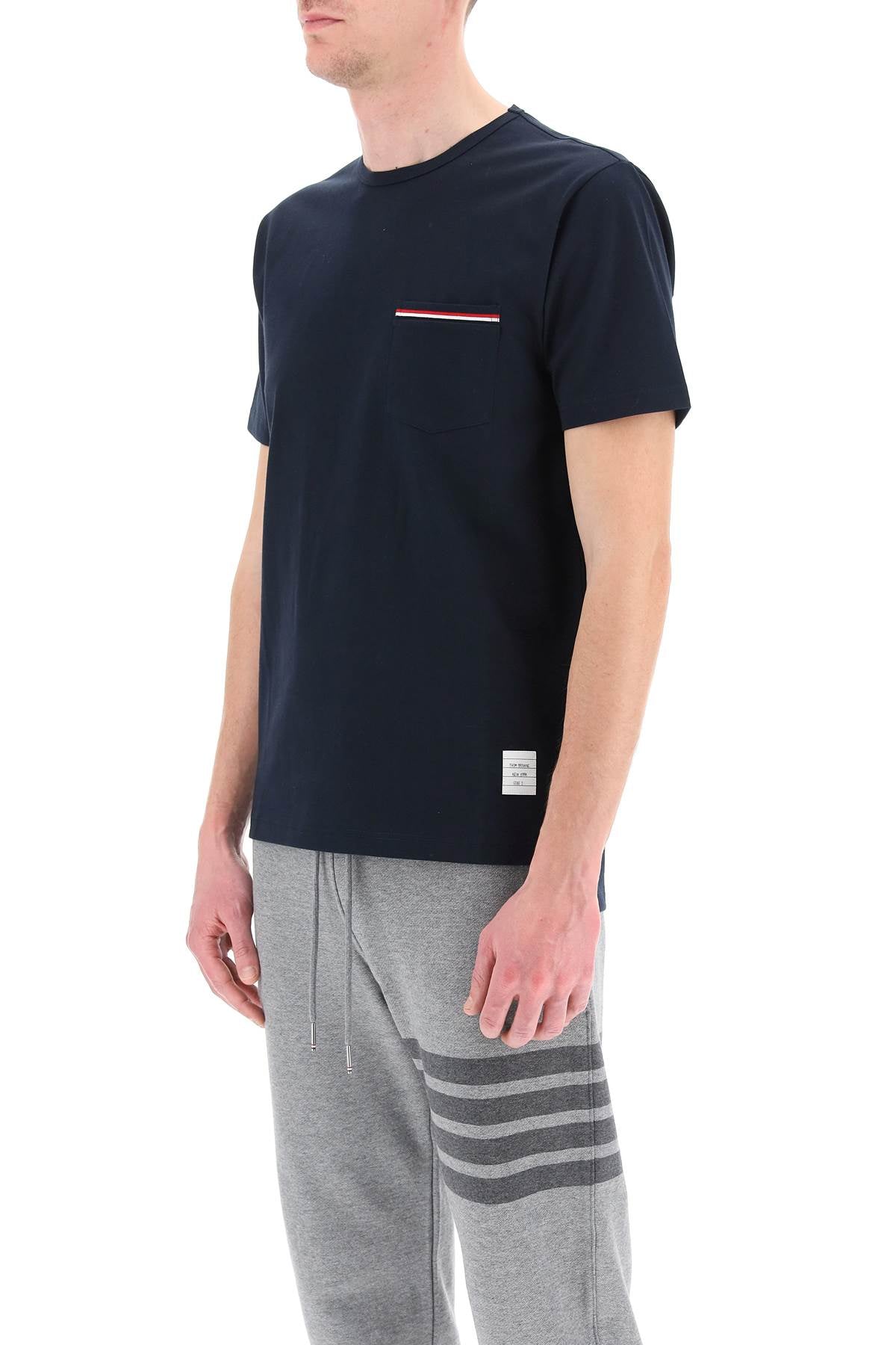 Thom Browne t-shirt with tricolor pocket MJS010A01454415