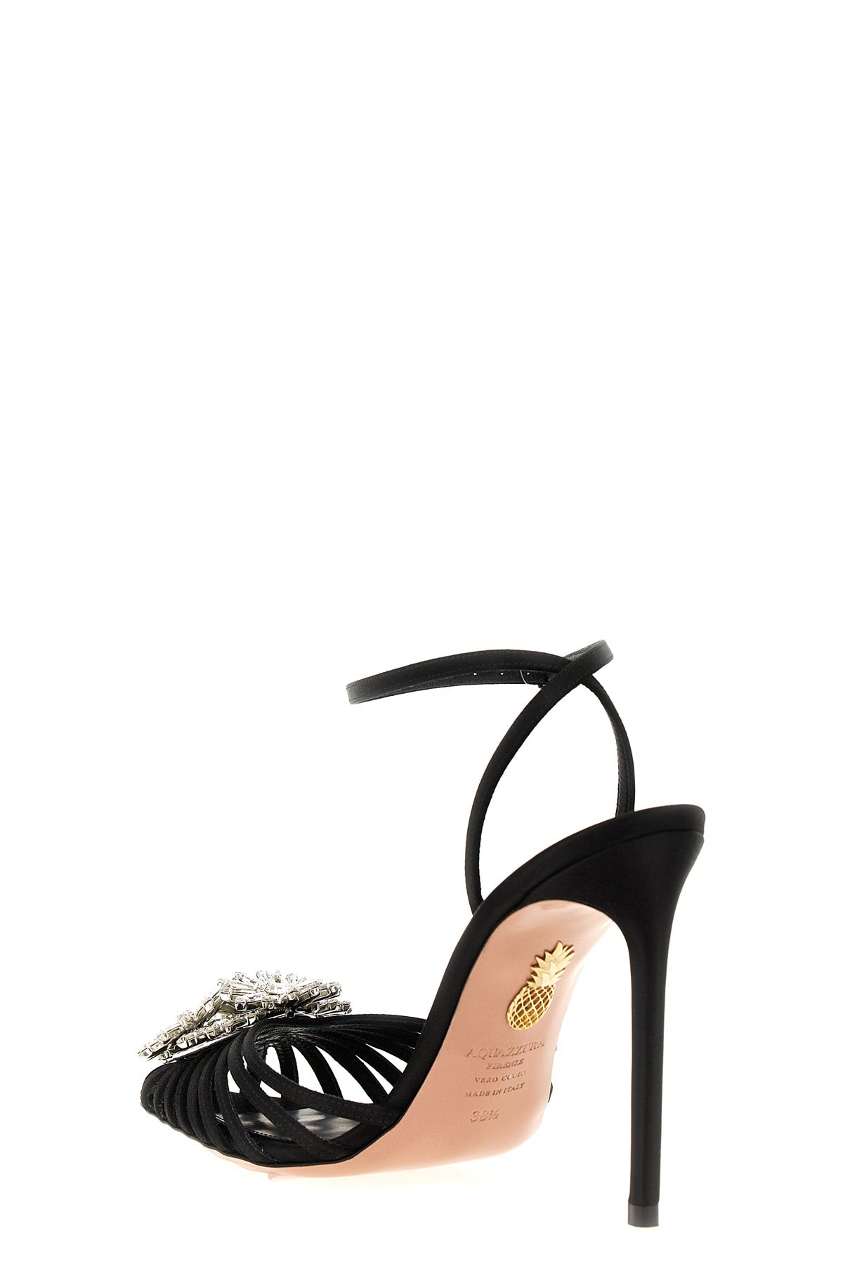 AQUAZZURA DÉCOLLETÉ 'CRYSTAL MARGARITA' CYMHIGP0SATBLACK