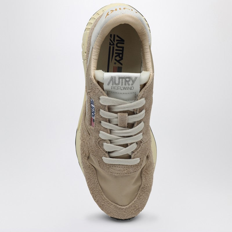 AUTRY Reelwind trainer in beige nylon and suede WWLWNC08P_AUTRY-NC08