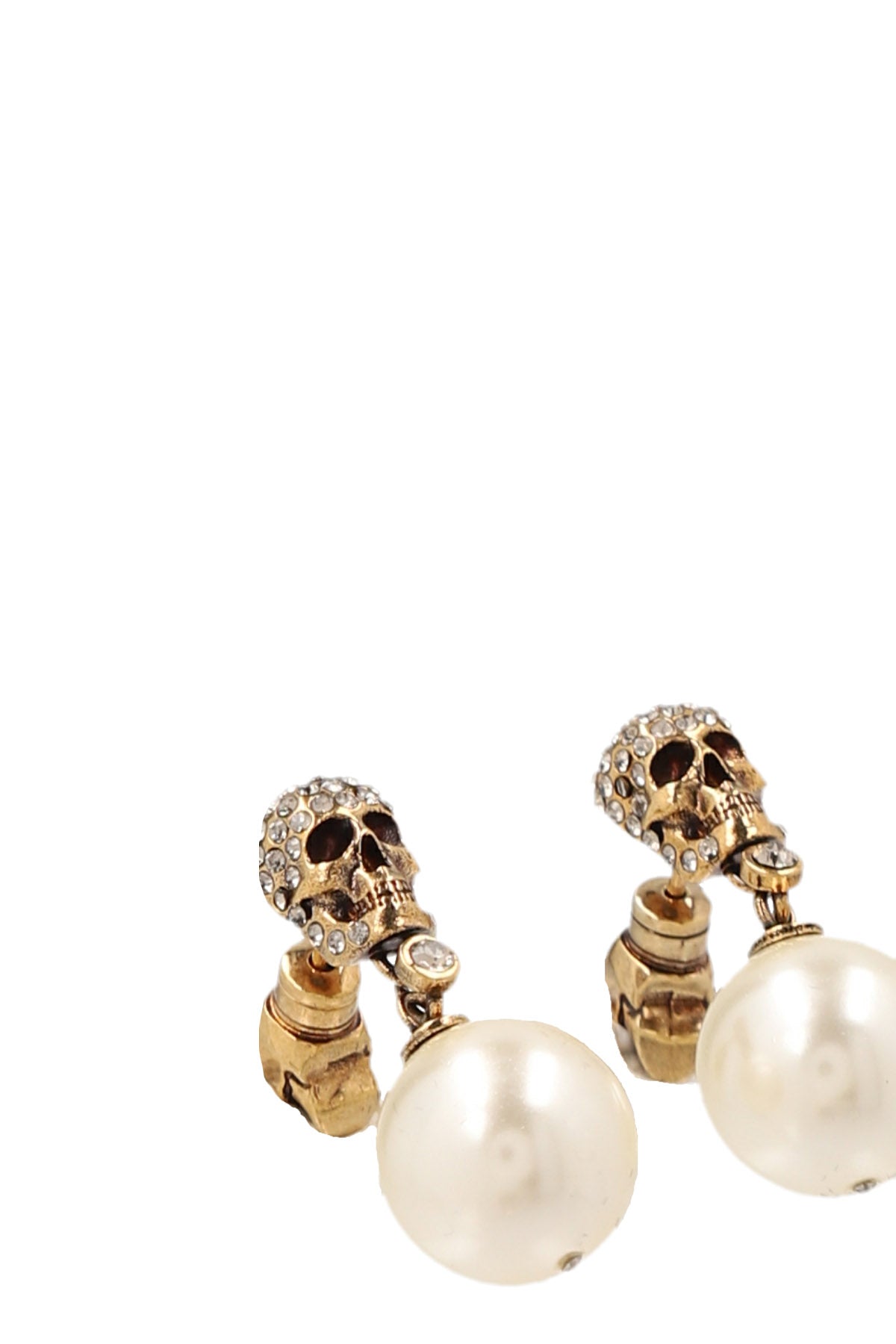 Alexander McQUEEN 'PEARL N SKULL' EARRINGS 734746I170A2375