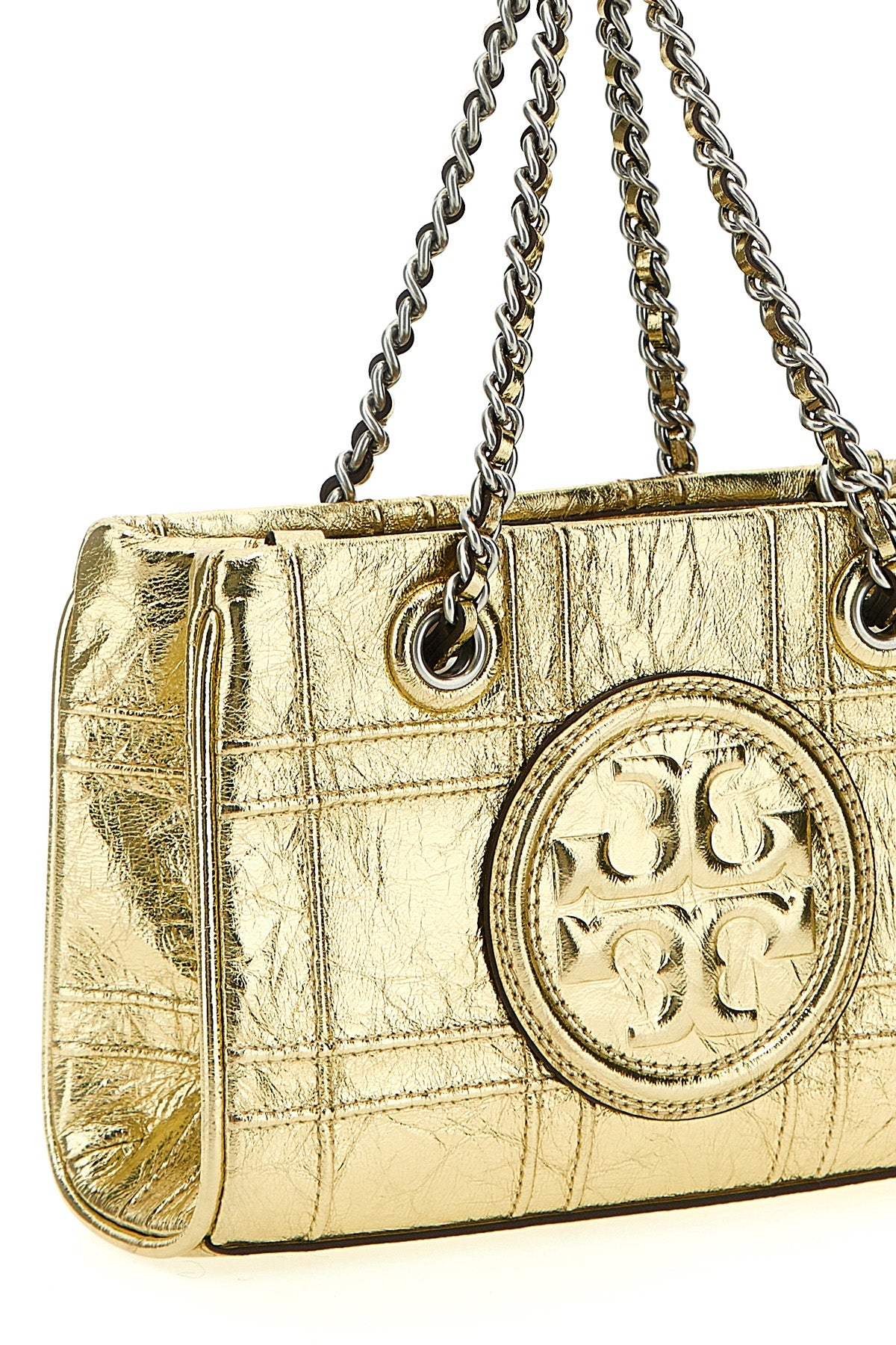 TORY BURCH 'FLEMING SOFT METALLIC QUILT MINI' HANDBAG 152480700