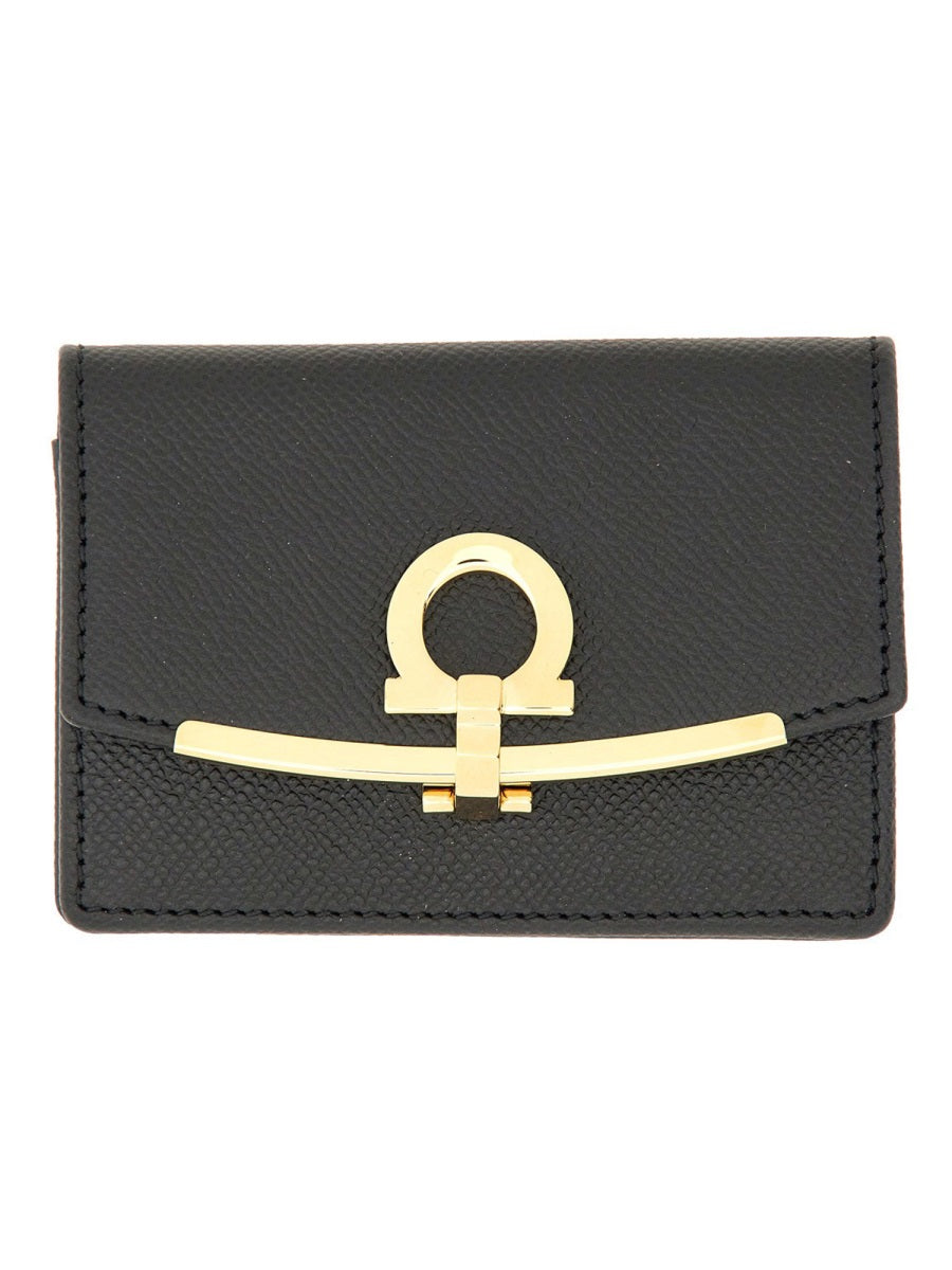 FERRAGAMO BUSINESS CARD HOLDER "HOOKS" 68335022D198001