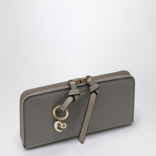 Chloé Alphabet grey zipped wallet CHC21WP941F57P_CHLOE-053