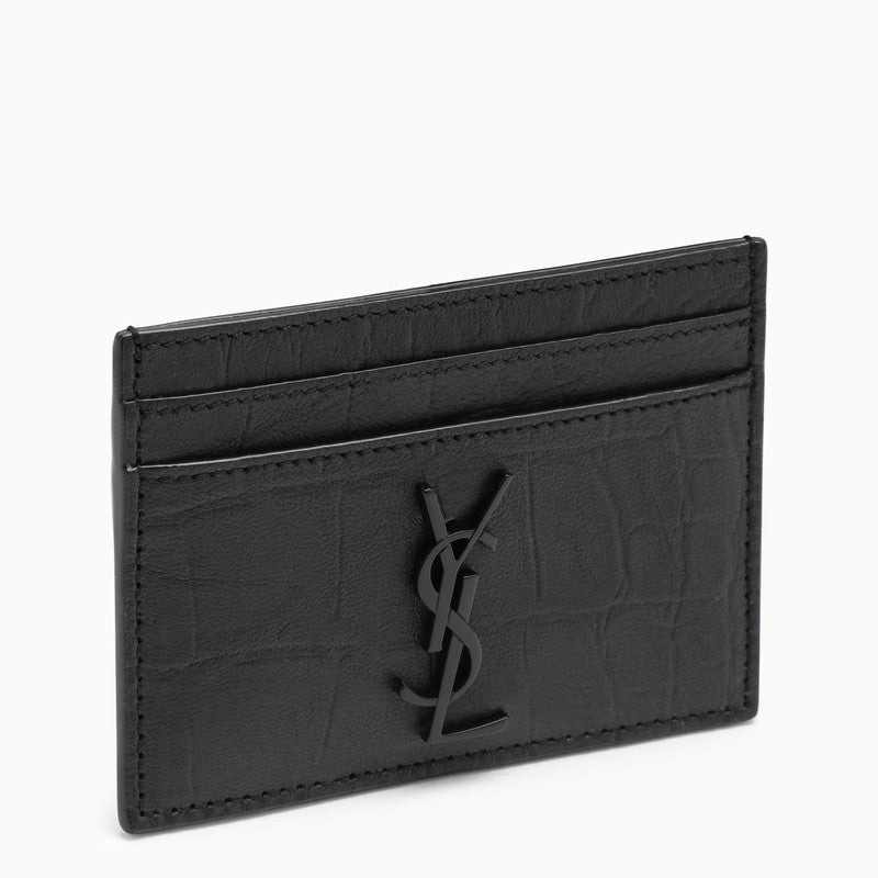 Saint Laurent Monogram black credit card holder 485631C9H0UO_YSL-1000