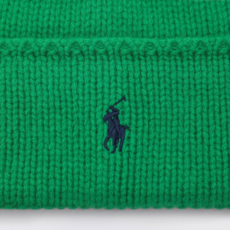 Polo Ralph Lauren Green wool bonnet with logo 455954355005WOP_POLOR-PG