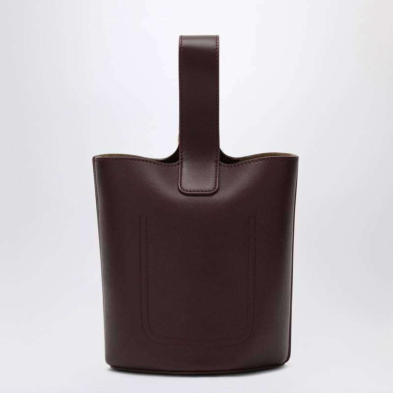 LOEWE Dark burgundy calfskin Pebble Bucket small bag AANBBBMX01LEQ_LOEW-7240