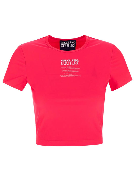 VERSACE JEANS COUTURE VERSACE JEANS COUTURE T-shirt pink 76HAH602J0128401