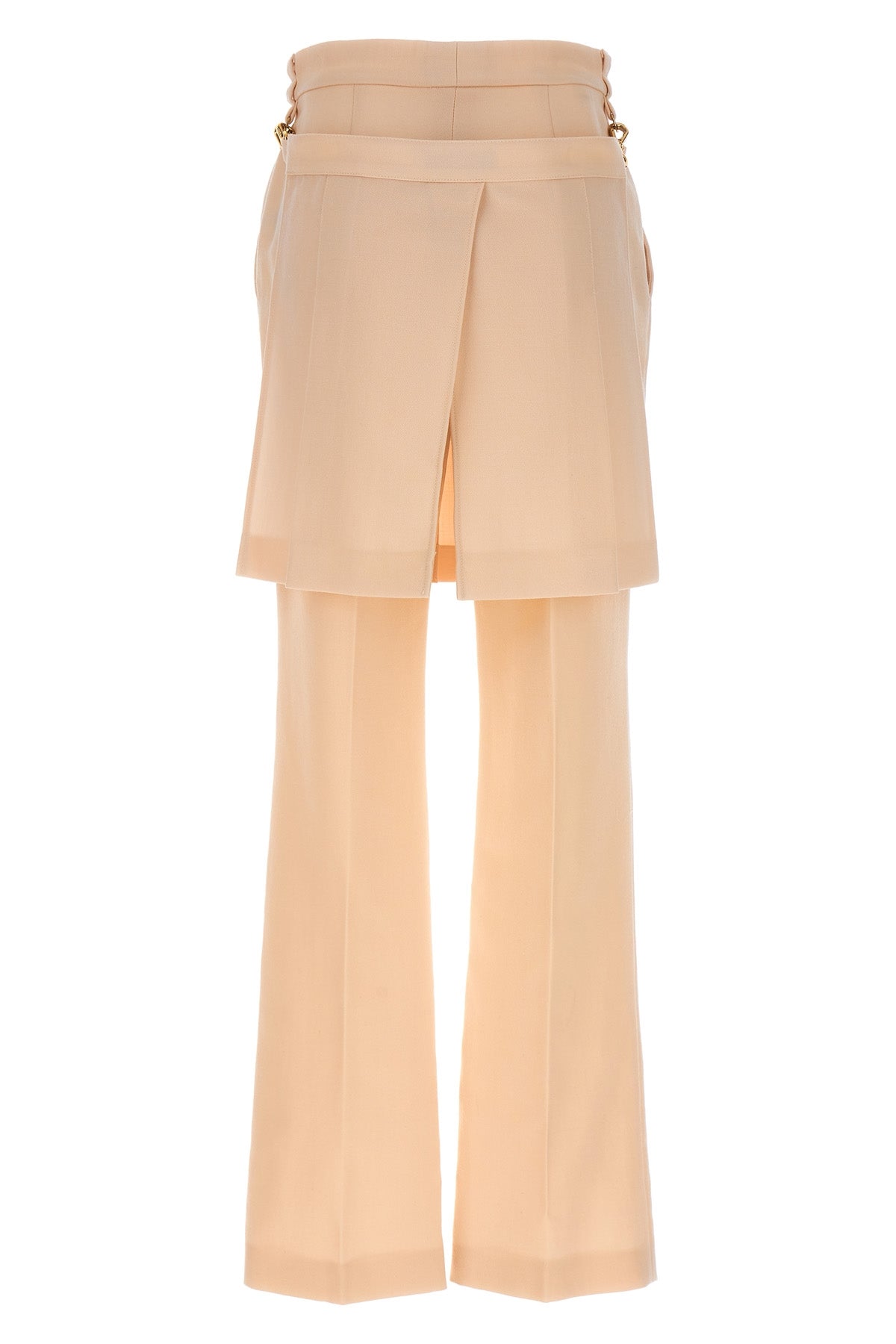 FENDI GRAIN DE POUDRE PLEATED PANEL PANTS FR6504AJYFF1M2A