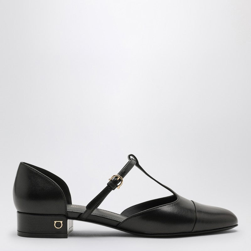 FERRAGAMO Black Ballerina with T-strap 07772171CLEP_FERRA-NR