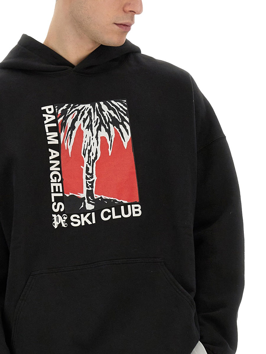 Palm Angels PALM SKI CLUB PRINT SWEATSHIRT PMBB126R24FLE0051001