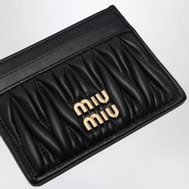 MIU MIU Black matelassé leather cardholder 5MC076AFPPQ_MIU-F0002